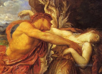 George Frederic Watts Painting - Frederic Orpheus And Eurydice symbolist George Frederic Watts